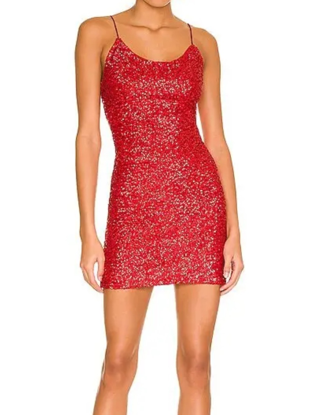 Alice + Olivia Nelle Red Mini Dress